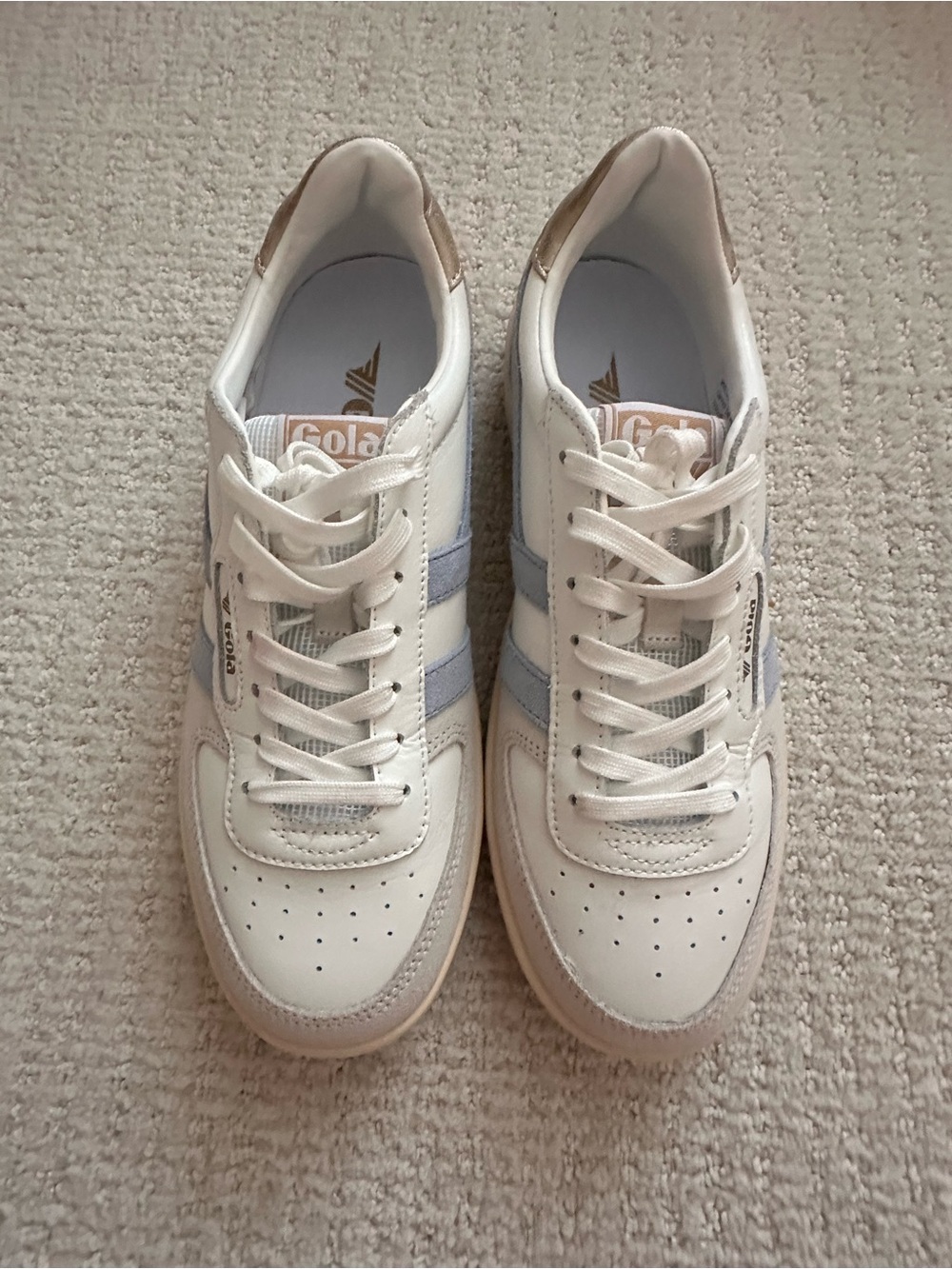 Gola Women's White, Light Blue & Cream Low-Top Sneakers Size 8 - Picture 5 of 11